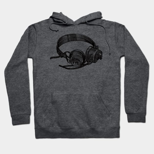 Vintage headphones Hoodie by Museum